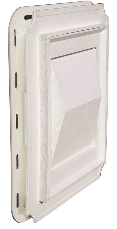 Builder&#39;s Best 4 in. White Plastic J-Block Dryer Vent Hood 111716