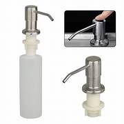 Soap Dispenser with plastic bottle brushed nickel