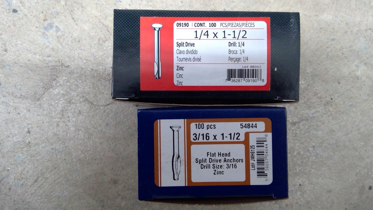 Split Drive Nail Loose, Box: 1pc 3/16x1-1/2&quot;