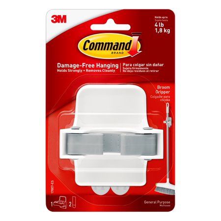 Command White Broom Gripper