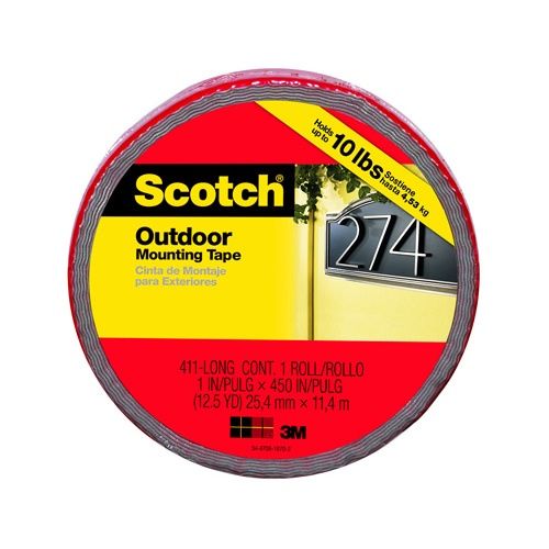 Scotch Double Sided 1 in. W X 400 in. L Mounting Tape Black