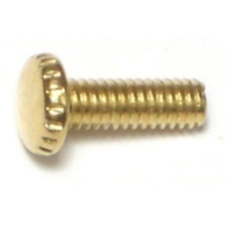Lamp Reducer, Couplings &amp; Hicheys, Per piece: 8-32x1/2&quot; brass plated knurled head screw