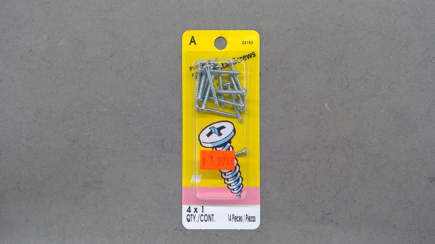 14x1-1/2 Phillips flat sheet metal screws 3pc