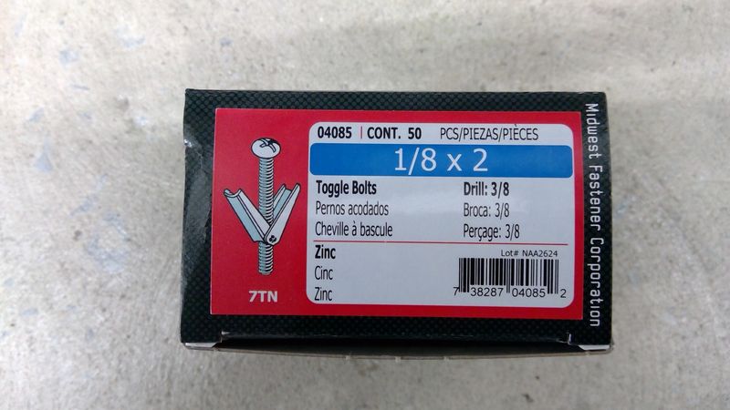 Toggle Bolts Box