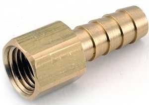 Hose Adapter, 3/8 in, Barb, 1/2 in, FPT, Brass