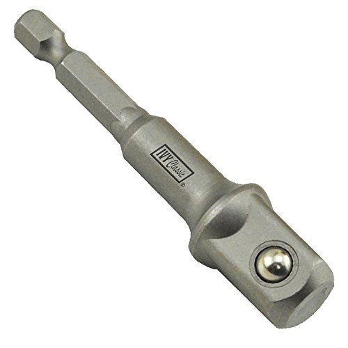 1/4" Hex to 1/2" Square Socket Adapter, 3" Length