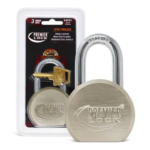 PremierLock, Steel Gate Padlocks 2-5/8" Standar Shackle - 3 keys