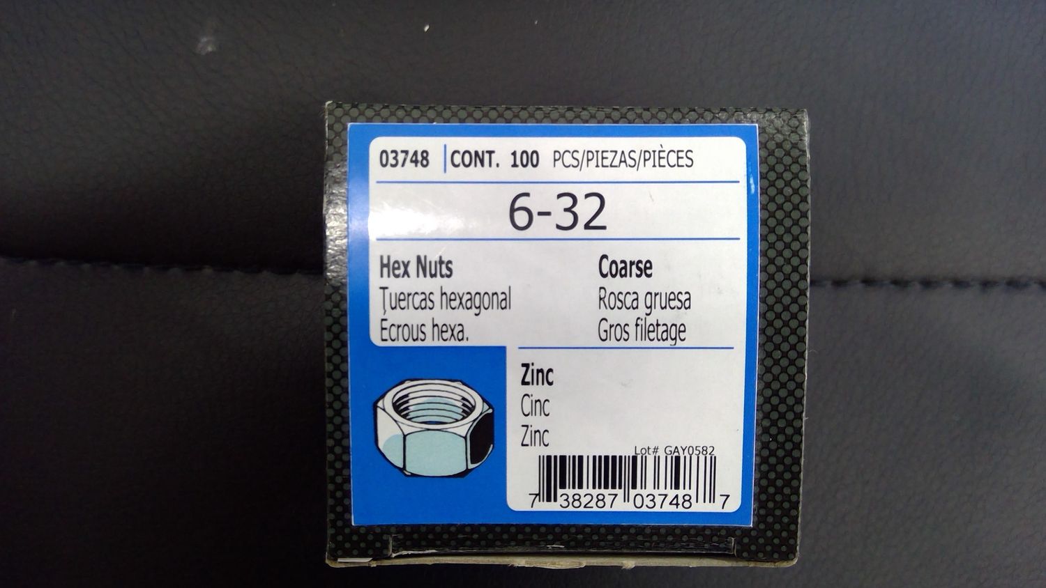 Lock Nuts Loose, Box: 1pc 6-32