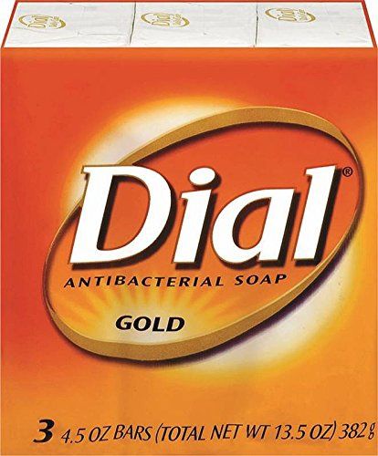 Dial Antibacterial Deodorant Bar Soap, Gold, 4 Oz, 3 Bars - 12