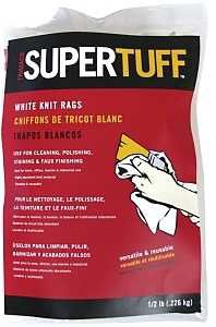 T-Shirt Knit Painters Rag, 1/2 lb, Knit T-shirt, White