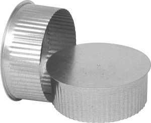 Galvanized Steel Crimped Pipe End Cap