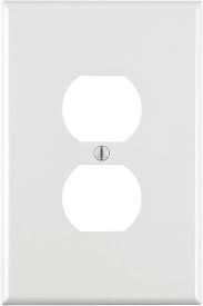 1 Gang Single Recp Thermoset Wallplate - Oversized White