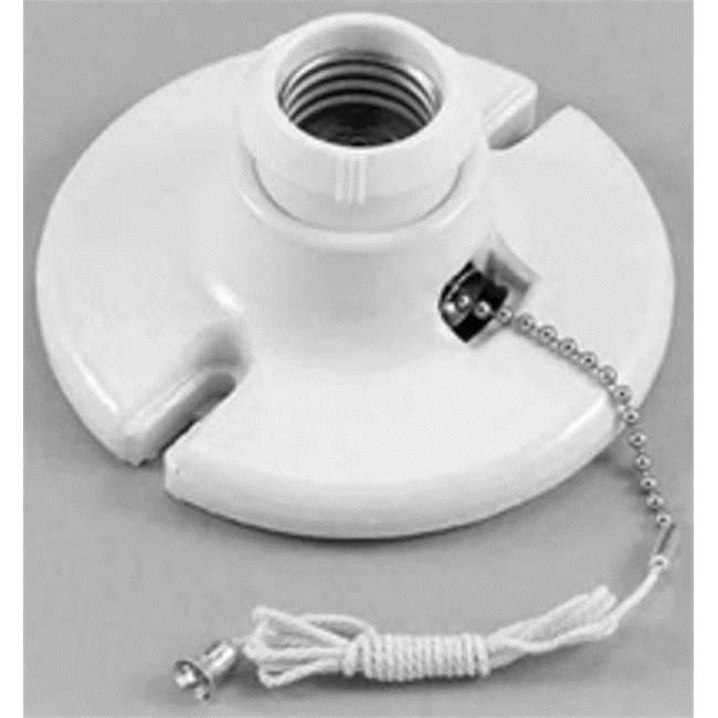 Porcelain Ceiling Lamp Holder with pull chain