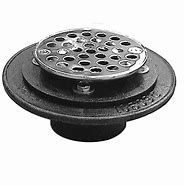 No Hub Cast Iron Shower Drain, Size: 2&quot; ROUND