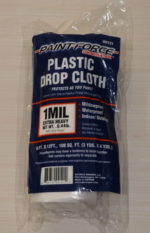 1Mil 9x12 plastic drop cloth