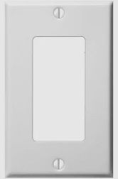 Oversize 1-Gang Decorator GFCI Wallplate White