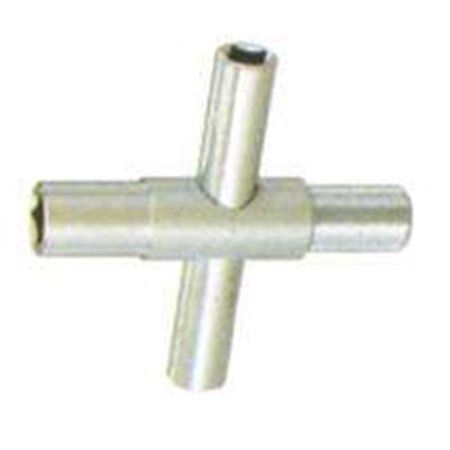 1543L 4Way Silcock Key, Square Head, Bar Handle, 3 in L