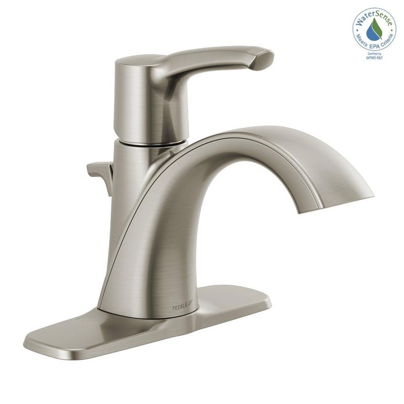 arkwood Single Hole Single-Handle Bathroom Faucet with Pop-up Assembly in Brushed Nickel