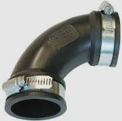 RUBBER ELBOW, Size: 1-1/2&quot;