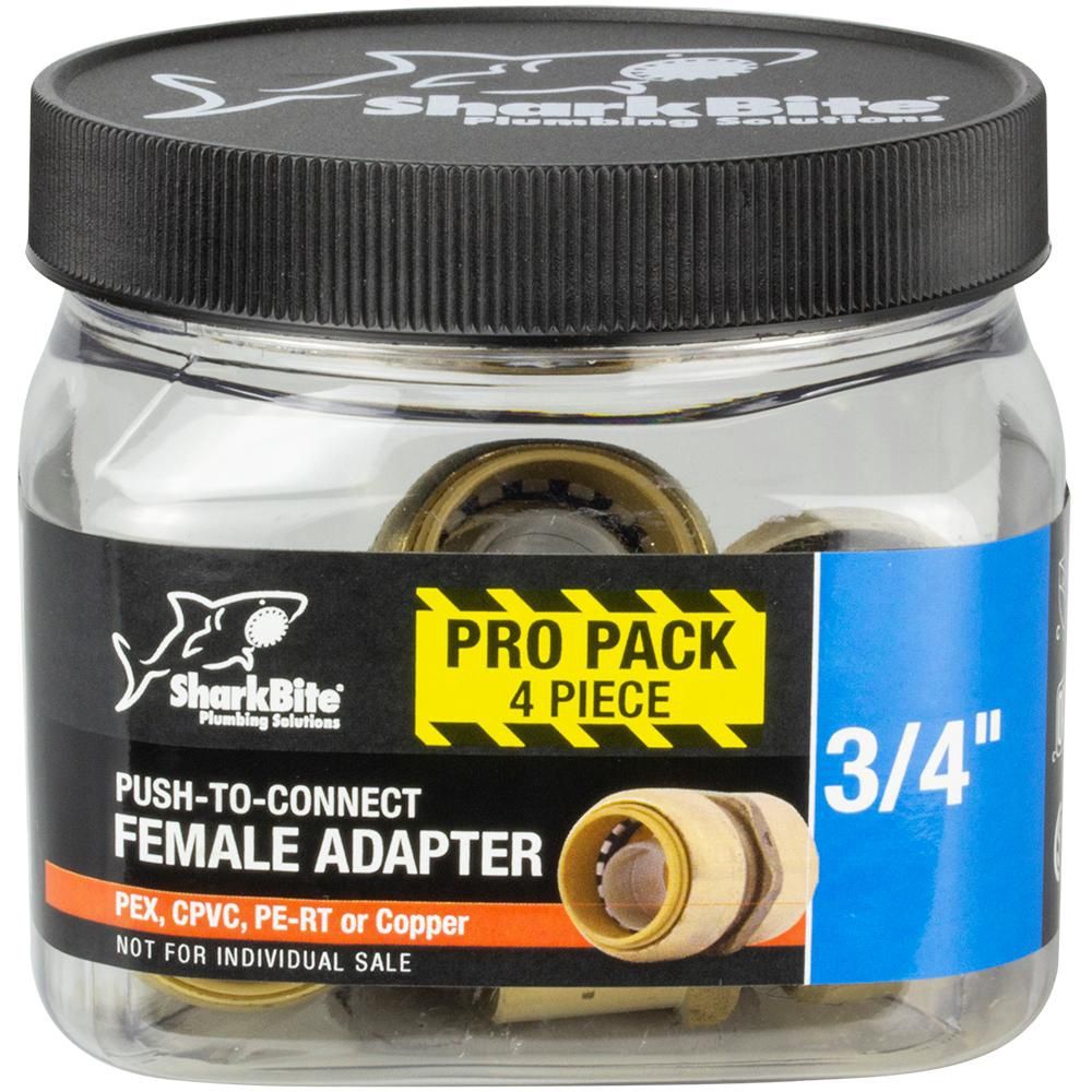 3/4 in. Push-to-Connect X FIP Brass Adapter Fitting - Pack of 4