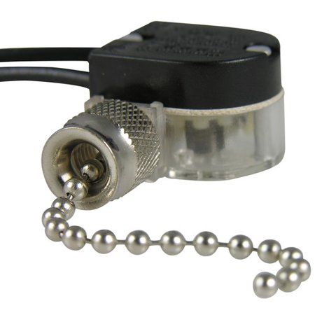 GSW-32 Brass Pull Switch, SPST 6a 125 Vac,