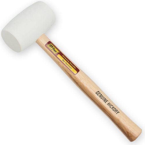 IVY Classic 15038 16 Oz. White Rubber Mallet, Mar Resistant with Hickory Handle
