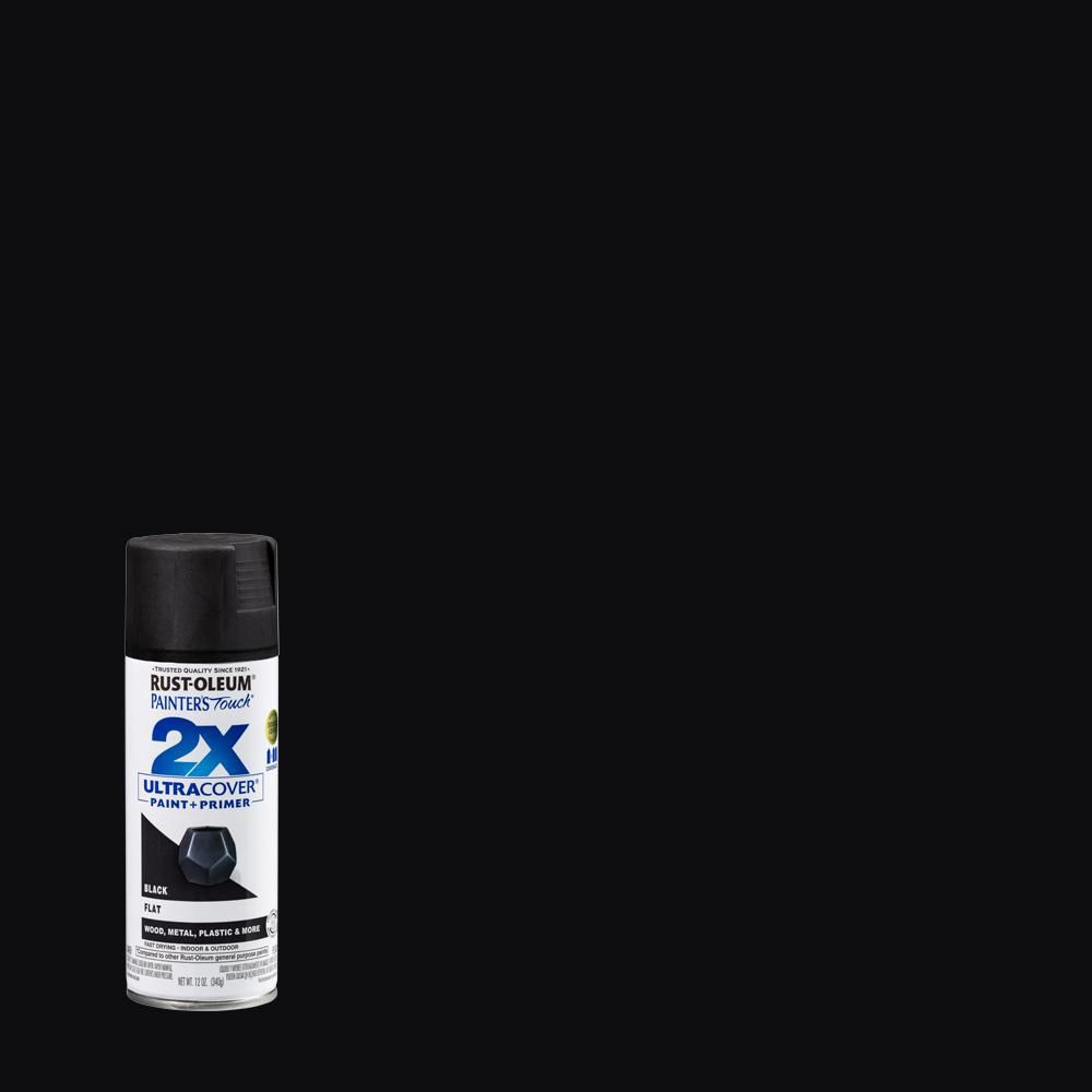Touch 2X 12 Oz. Flat Black General Purpose Spray Paint