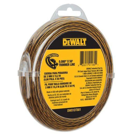Dewalt DWO1DT801 String Trimmer Line  50 Feet by 0.080 Inch