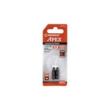 Crescent APEX #2 X 1in Square Insert Bit - 2 Pack