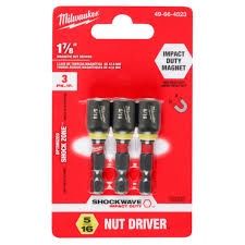 Shockwave 5/16 1-7/8 OAL Magnetic Nutdriver (3 Pack)
