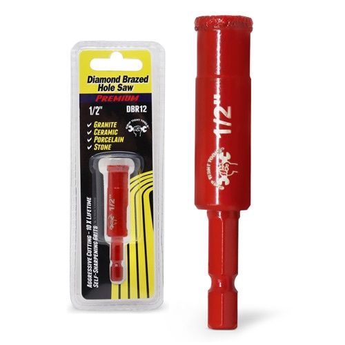 1/2'' diamond brazed hole saw