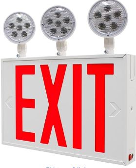 NYC APPROVED EXIT EMERGENCY COMBO LIGHT #NYEX602