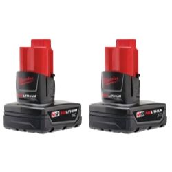 Milwaukee 48-11-2412 (2-Pack) M12 REDLITHIUM XC 3 Ah Lithium-Ion Batteries