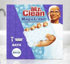 Mr. Clean Magic Eraser Bath with Febreze Lavender Scent, Cleaning Pads with Durafoam