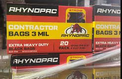 Rhynopac Contractor Bags 3 Mil 42 Gal 20PK