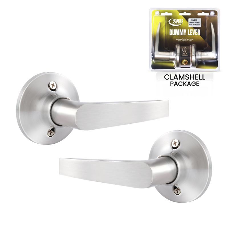 PREMIER LOCK DUMMY LEVER SATIN NIKEL DML02