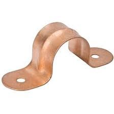 4PK TWO HOLE COPPER PIPE STRAP
