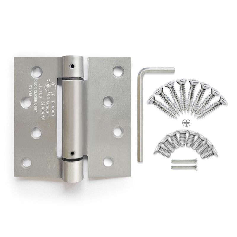 Dull Chrome 4" Spring Hinge #SHIG40-S