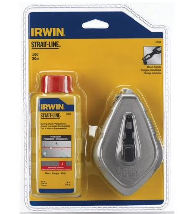 4 Oz Strait-Line Red Twisted Chalk &amp; Reel Set White - 100 Ft.