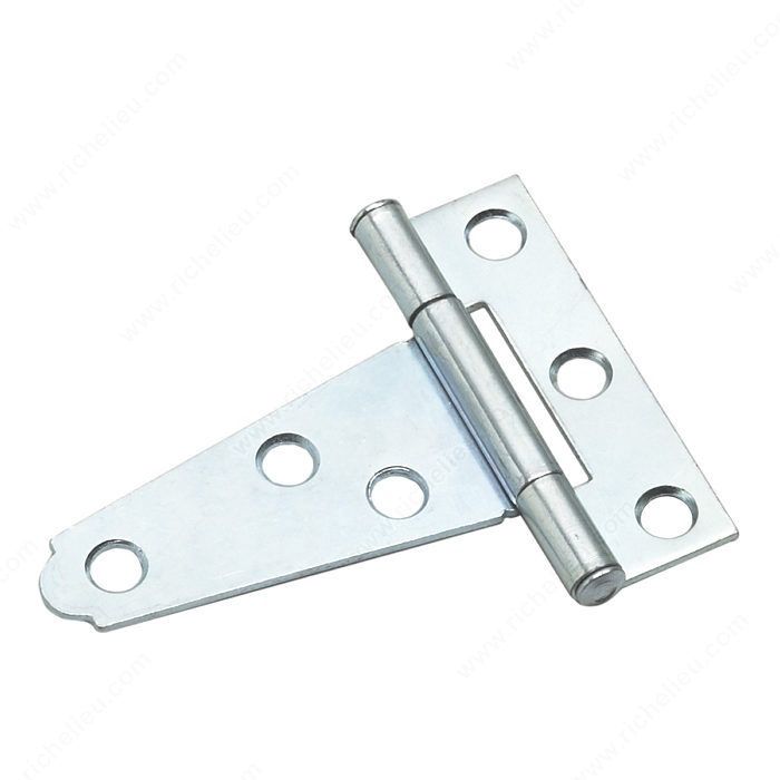 3" Zinc Light Duty T-Hinges, 2 Count