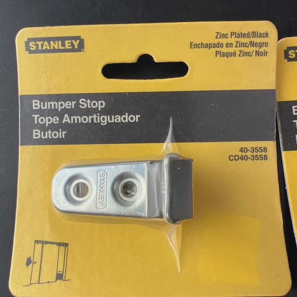 Stanley 403558 by-Pass Door Bumper Stop, Zinc Plated