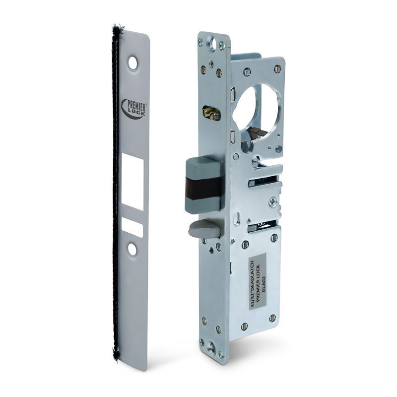 31/32 in. Commercial Deadlatch Narrow Stile Mortise Lock - Left Handed