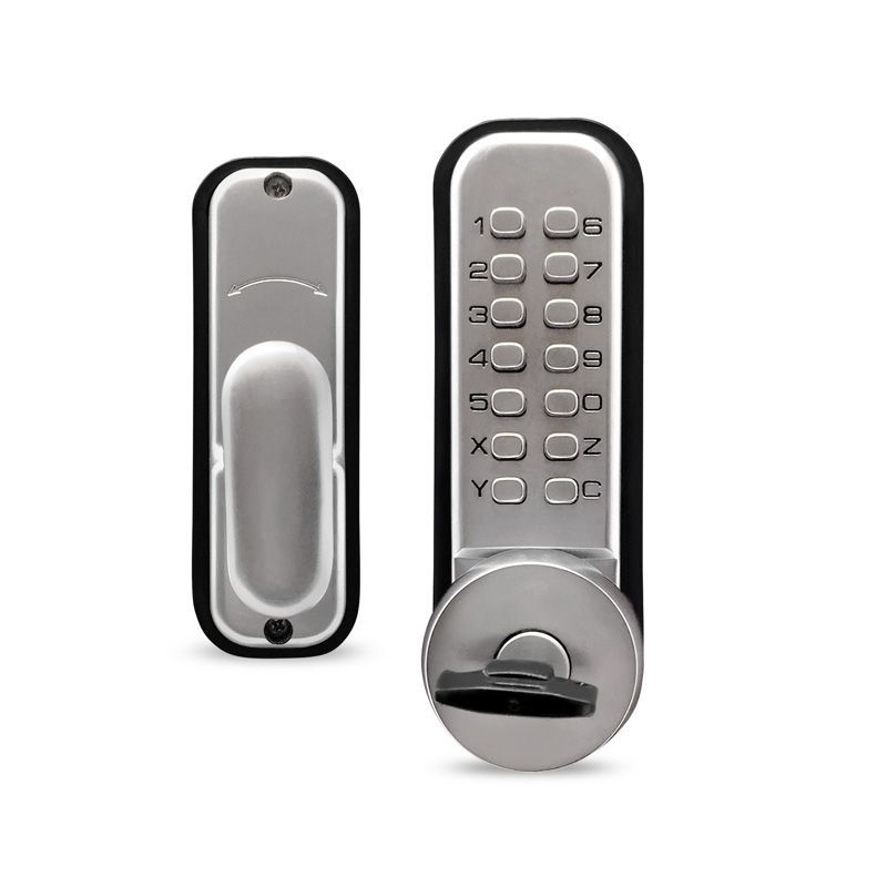 Mechanical Keyless Tulip Door Lock With Combination Push Buttons &amp; 3 Computer Keys