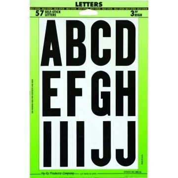Black/White Letters/Symbols, 10PK
