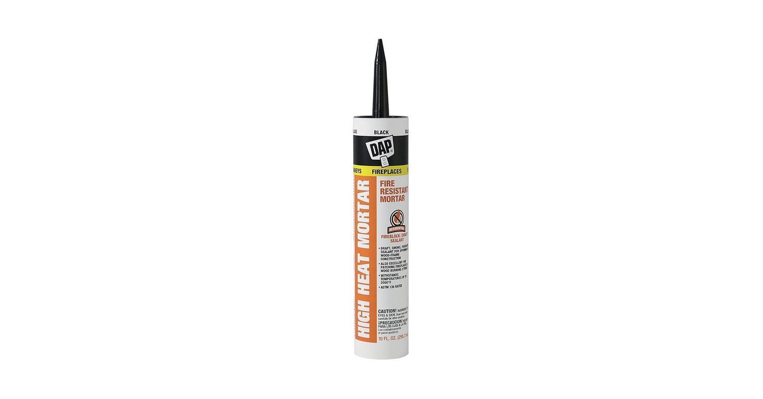 High-Heat Sealant Mortar 10.1 Fl-oz Tube Black Paste