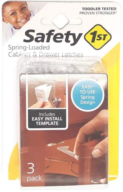 Safety 1st White Plastic Spring Latches 3 Pk