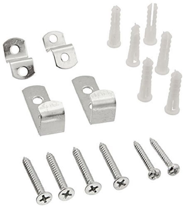 OOK 20 Lb. 1/2 in. Steel Mirror Support Hangers (2-Pack), Gray