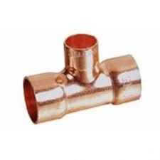 Copper Reducing Tee, Size: 1/2"x1/2"x3/4"