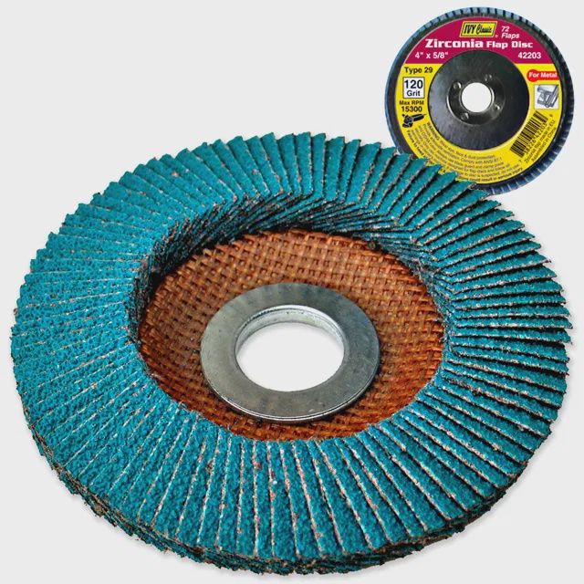 Flex-Abrasive 4-Inch X 5/8-Inch 120 Grit Fine Zirconia Flap Disc