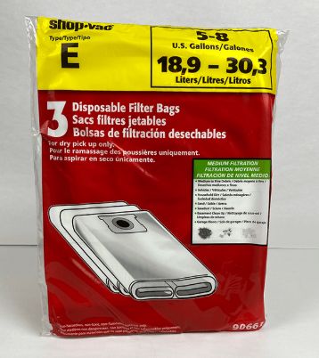 Shop-Vac 5-8 Gallon Disposable Filter Bags 3-Pack